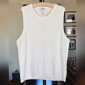 COS Men's White Sleeveless Knit Top